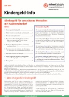 Titelseite des Kindergeld-Info