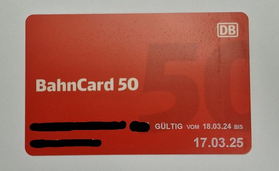 Muster einer Bahncard
